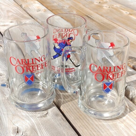 Vintage Carling O'Keefe Award Beer Mug Stein Trio - Picture 1 of 5